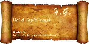 Hold Gyöngyi névjegykártya