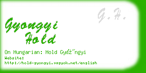 gyongyi hold business card